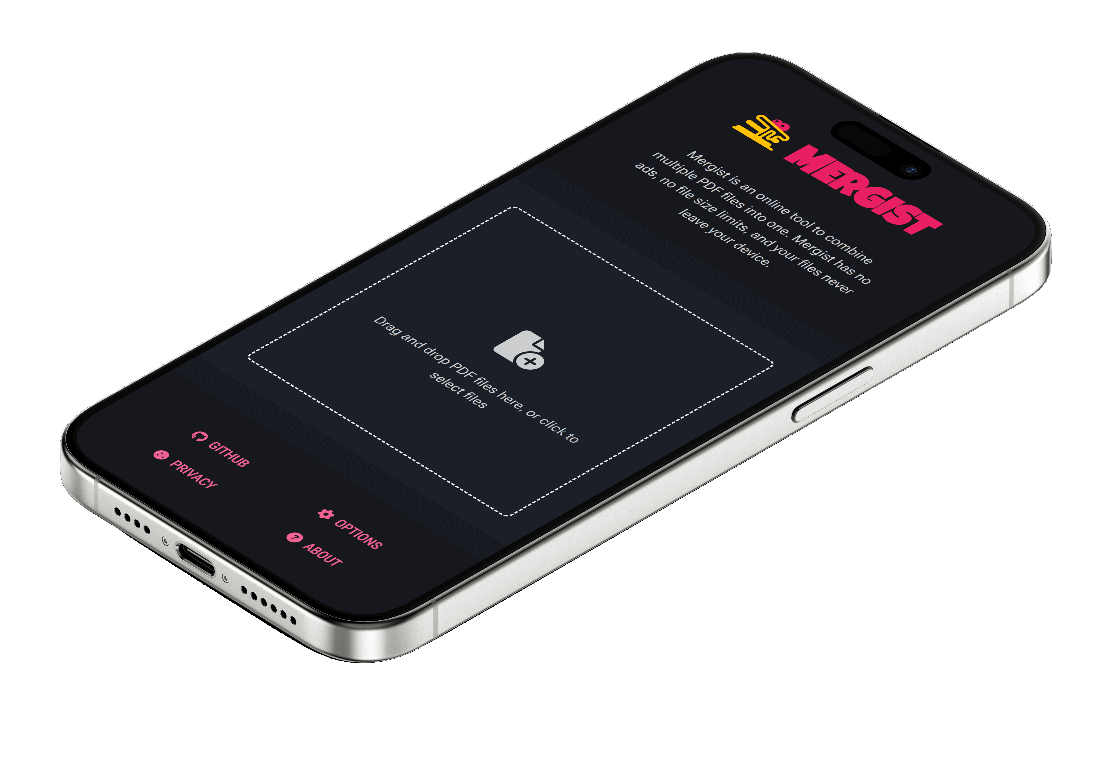 Mergist يعمل على iPhone 15 Pro Max