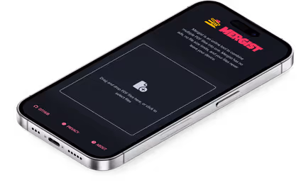 Mergist running on an iPhone 14